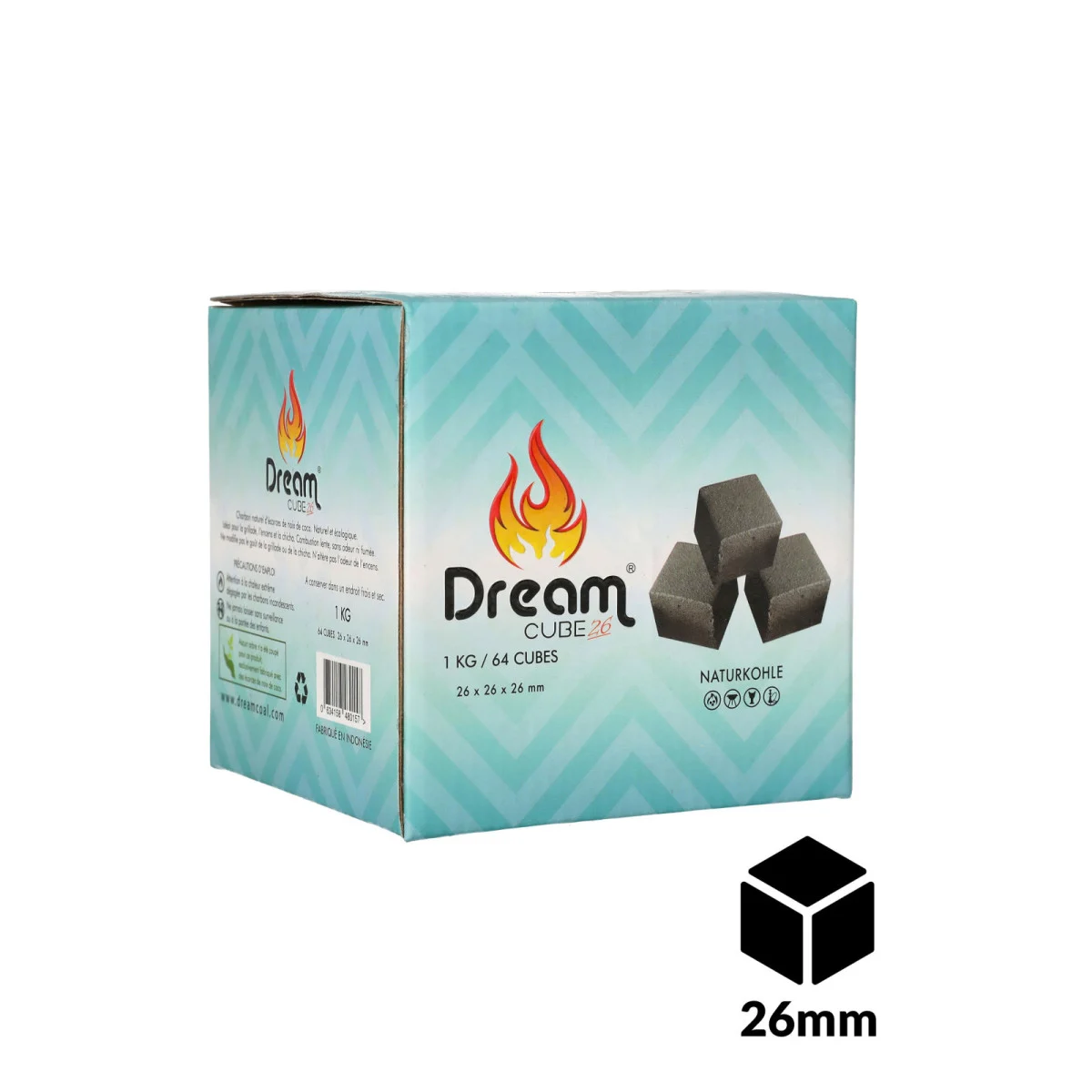 Charbons DREAM CUBES 26mm 1Kg