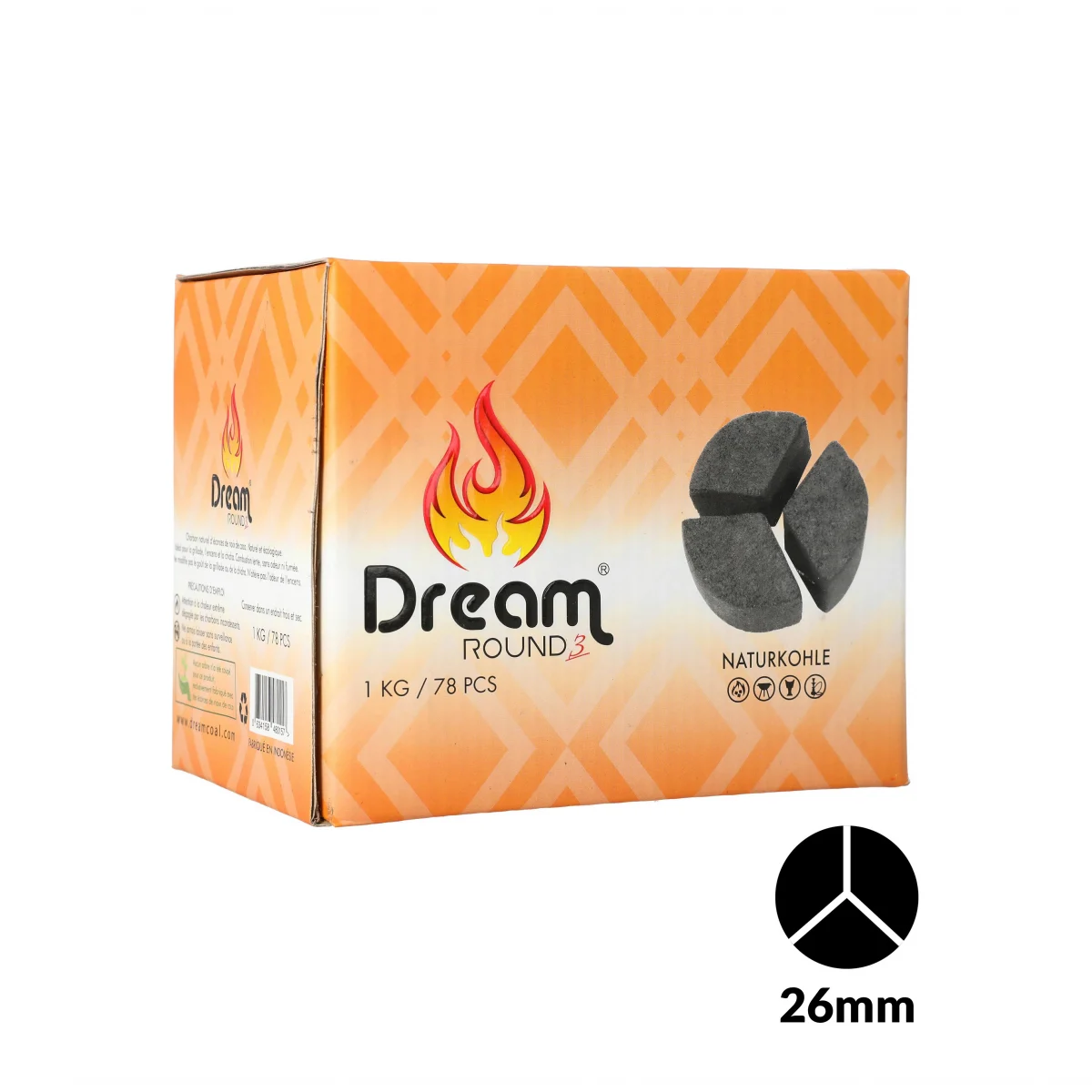 Charbons DREAM ROUND 3 BLOCKS 1Kg