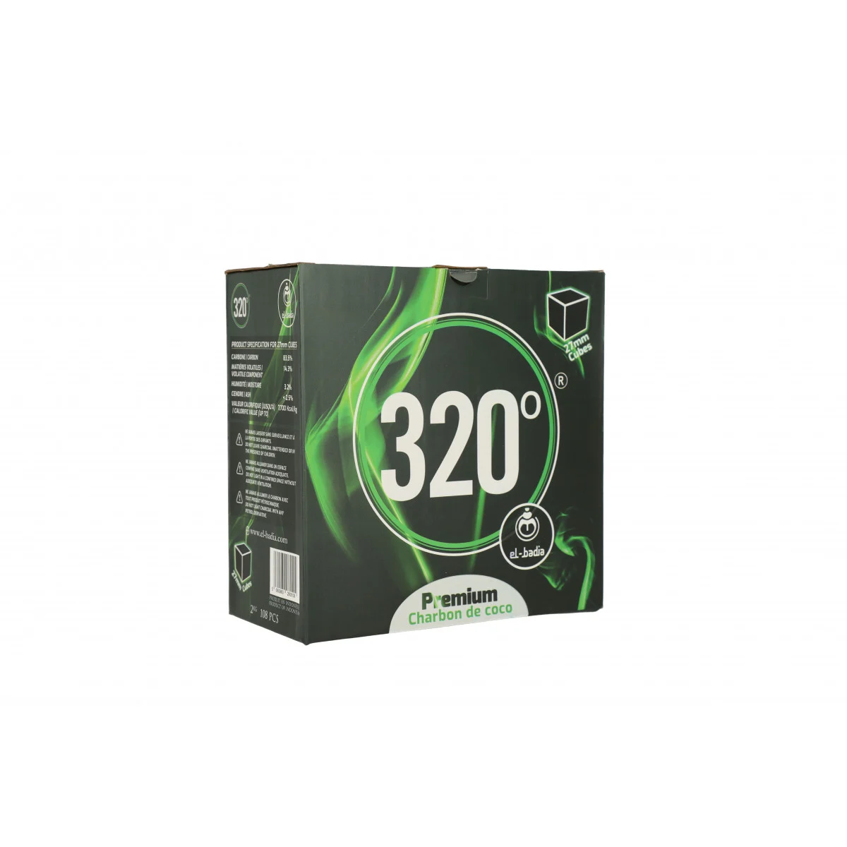 Charbons El-Badia 320° CUBES 27mm 2Kg