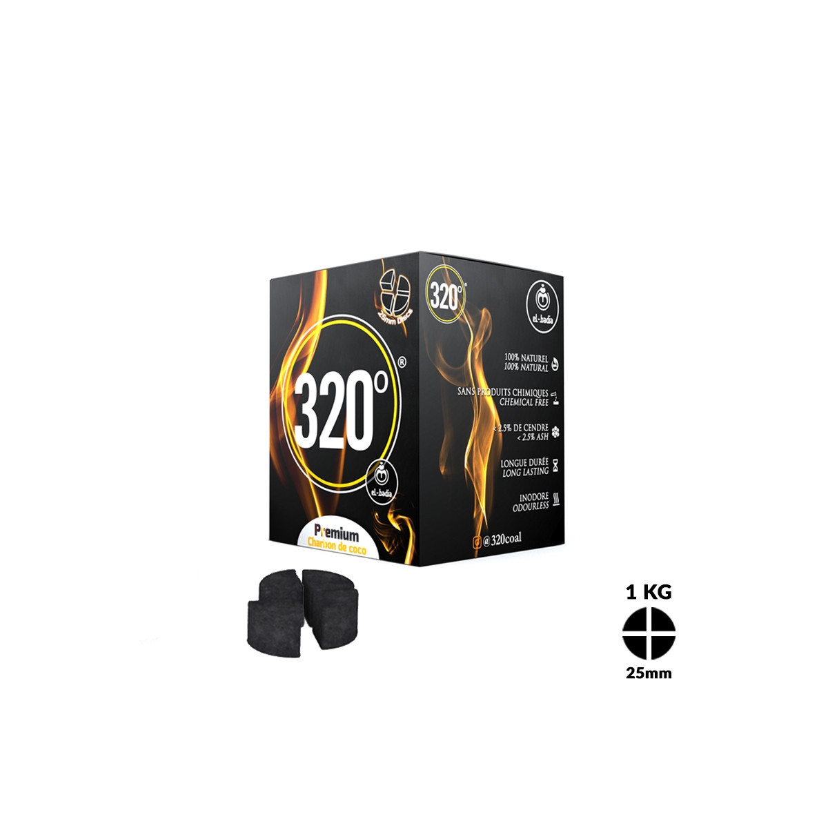 Charbons El-Badia 320° DISC 4b 1 Kg