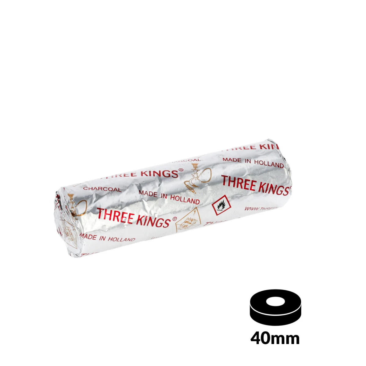 Charbons THREE KINGS XL 40mm rouleau de 10