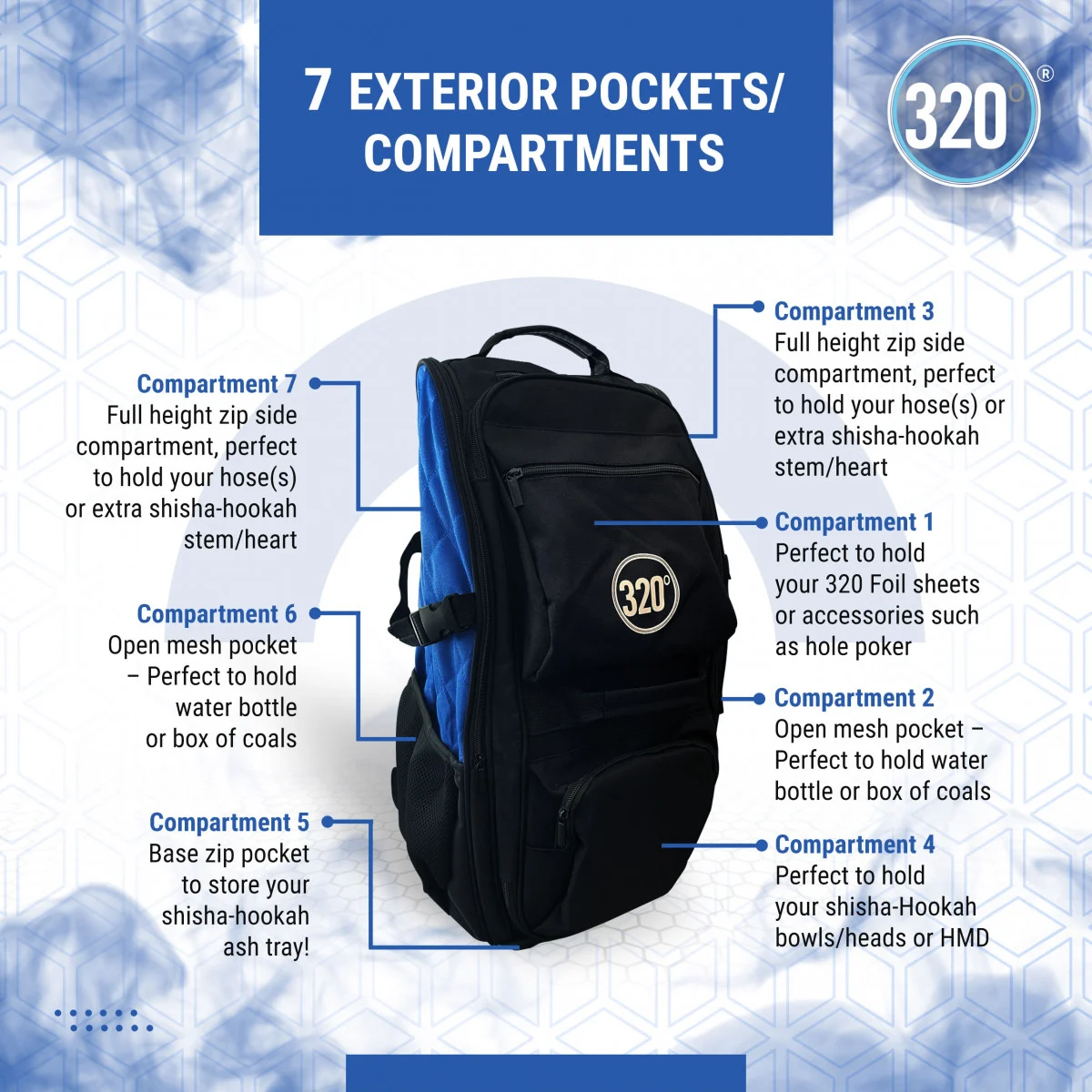 Sac de voyage pour chicha 320°