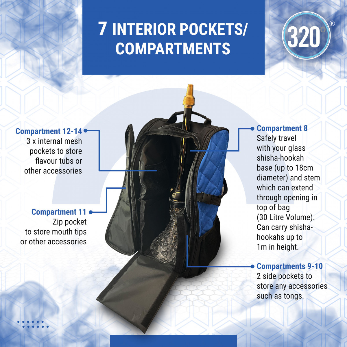 Sac de voyage pour chicha 320°