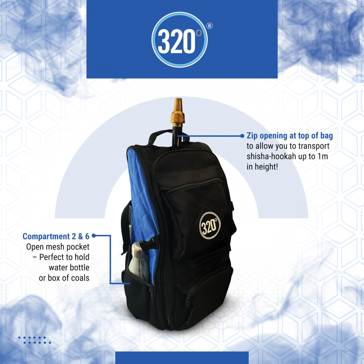 Sac de voyage pour chicha 320°