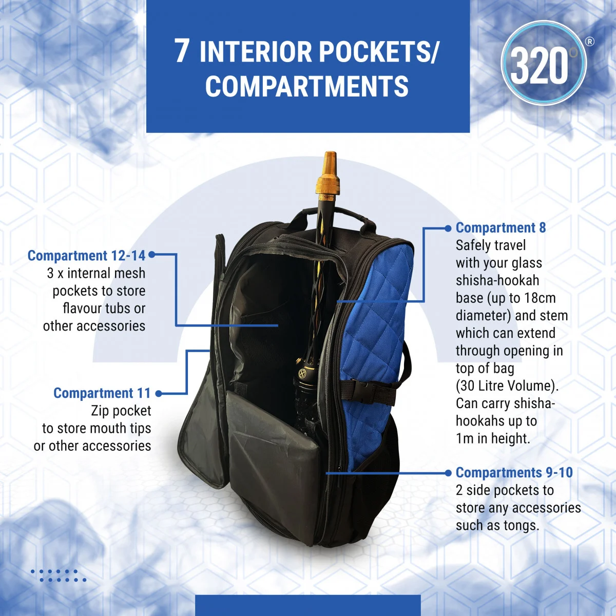 Sac de voyage pour chicha 320°